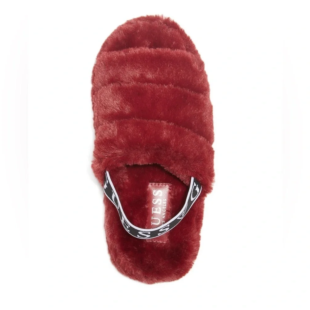 New GUESS Liddie Faux-Fur Slippers